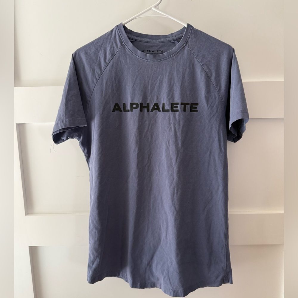 Alphalete Slate Blue Logo Tee